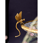 Чаша из прозрачного стекла с рельефным ободком и фигурками стрекоз Eden Garden варинант исполнения - 4 | Loft Concept в Сочи