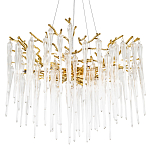 Люстра с хрустальными подвесками Frozen Drops Chandelier Gold 10 варинант исполнения - 1 | Loft Concept в Сочи