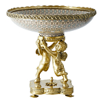 Чаша фарфоровая на двух бронзовых ангелах Eden Garden варинант исполнения - 1 | Loft Concept в Сочи