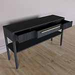 Дизайнерская Консоль с полкой и ящиком Primo Черный дуб варинант исполнения - 5 | Loft Concept в Сочи