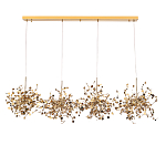 Люстра подвесная из четырех частей с металлическими круглыми элементами Terzani Argent варинант исполнения - 2 | Loft Concept в Сочи