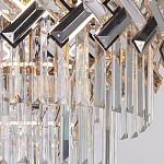 Люстра многоярусная с переплетенными металлическими элементами черного и золотого цвета и прозрачными хрустальными подвесками Empire Chandelier Crystal варинант исполнения - 4 | Loft Concept в Сочи