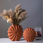 Ваза керамическая в виде круглой терракотовой морской раковины Galapagos варинант исполнения - 2 | Loft Concept в Сочи