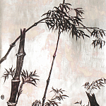 Обои ручная роспись Bamboo Quicksilver on Tarnished Silver gilded paper варинант исполнения - 1 | Loft Concept в Сочи