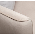 Диван двухместный раскладной светло-серый с кантом Pride варинант исполнения - 6 | Loft Concept в Сочи