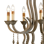 Люстра деревянная с подвесками Gray Curved Profile варинант исполнения - 1 | Loft Concept в Сочи