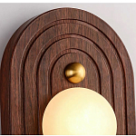Настенный светильник с деревянным резным основанием Wood Wall Lamp варинант исполнения - 1 | Loft Concept в Сочи