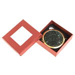 Зеркало карманное двухстороннее круглое из натурального камня Серафинит в подарочной упаковке Gold Stone Mirrors варинант исполнения - 3 | Loft Concept в Сочи