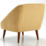 Кресло желтое с принтом Pauley Yellow Armchair варинант исполнения - 2 | Loft Concept в Сочи