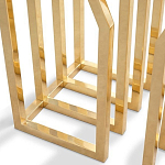 Консоль с чёрной столешницей и золотым фигурным основанием Cosmo варинант исполнения - 1 | Loft Concept в Сочи