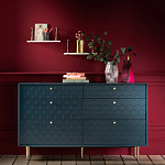 Комод с 6 выдвижными ящиками Scale Ornament Blue Chest of Drawers варинант исполнения - 6 | Loft Concept в Сочи