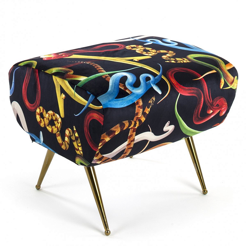 Оттоманка Seletti Pouf Snakes Мульти Латунь в Сочи | Loft Concept 