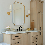 Зеркало в золотой деревянной раме Riviera варинант исполнения - 4 | Loft Concept в Сочи