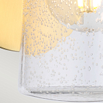 Бра цвета латунь с прозрачным цилиндрическим плафоном из пузырчатого стекла Kichler варинант исполнения - 5 | Loft Concept в Сочи