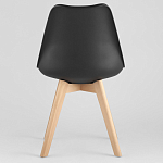 Стул с основой из пластика и мягким сиденьем Arvika Black варинант исполнения - 4 | Loft Concept в Сочи