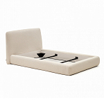 Кровать со съемным бежевым чехлом из ткани букле White Boucle Collection варинант исполнения - 2 | Loft Concept в Сочи