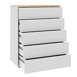 Комод с белым глянцевым фасадом с 5-ю ящиками Grace of Furniture  варинант исполнения - 2 | Loft Concept в Сочи