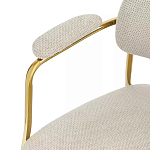 Стул Singer Chair с подлокотниками серый на золотистых ножках варинант исполнения - 6 | Loft Concept в Сочи