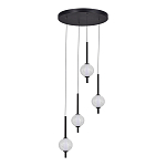 Люстра светодиодная каскадная с 4-мя сферическими стеклянными плафонами Splatter варинант исполнения - 3 | Loft Concept в Сочи