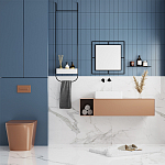 Настенное зеркало квадратной формы в черной металлической раме CORNER MIRROR BLACK варинант исполнения - 3 | Loft Concept в Сочи