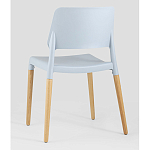 Пластиковый стул на ножках из массива бука Ferret Grey-Blue варинант исполнения - 4 | Loft Concept в Сочи
