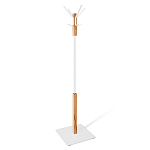 Вешалка с квадратным основанием и 4-мя белыми металлическими крючками Industrial Metal Rust варинант исполнения - 1 | Loft Concept в Сочи