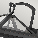 Настенный фонарь черного цвета с прозрачным стеклянным плафоном трапециевидной формы Hinkley варинант исполнения - 2 | Loft Concept в Сочи