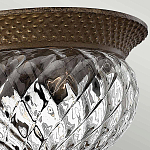 Потолочный светильник с чашеобразным плафоном из толстого волнообразного стекла и широким узорчатым основанием Hinkley варинант исполнения - 10 | Loft Concept в Сочи