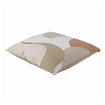 Подушка декоративная хлопковая бежевого цвета с абстрактным принтом Elysian Flow Sand варинант исполнения - 1 | Loft Concept в Сочи