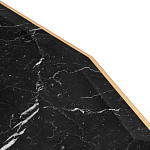 Консоль с чёрной столешницей и золотым фигурным основанием Cosmo варинант исполнения - 4 | Loft Concept в Сочи