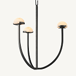 Люстрас 3-мя мраморными плафонами в форме купола Light Warm Light варинант исполнения - 2 | Loft Concept в Сочи