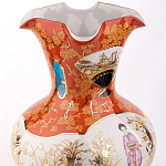 Ваза красного цвета с рисунком Chinoiserie Ceramics варинант исполнения - 1 | Loft Concept в Сочи