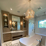 Люстра белая с несколькими ярусами деревянных палочек Bright Wooden Chandelier варинант исполнения - 8 | Loft Concept в Сочи