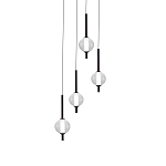 Люстра светодиодная каскадная с 4-мя сферическими стеклянными плафонами Splatter варинант исполнения - 2 | Loft Concept в Сочи