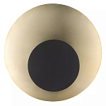 Бра круглое в сочетании золотистого и чёрного цвета Round Sconce Gold and Black варинант исполнения - 1 | Loft Concept в Сочи