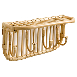 Настенная вешалка из ротанга с полкой Willa Wall Shelf Hanger варинант исполнения - 1 | Loft Concept в Сочи