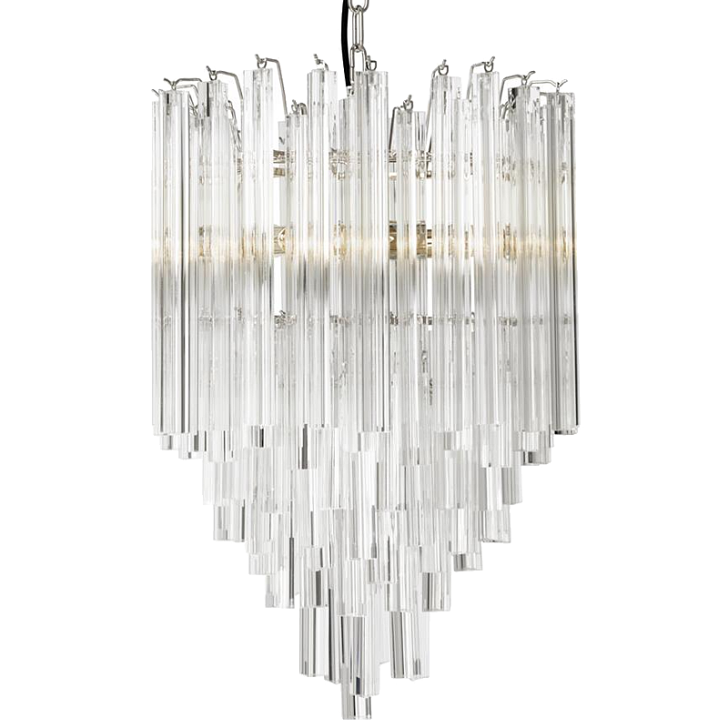 Люстра Chandelier Salerno Clear Никель Прозрачный (Transparent) в Сочи | Loft Concept 