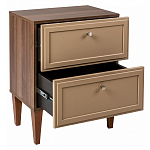 Тумба прикроватная бежевая из массива бука с 2-мя ящиками Wenge Light варинант исполнения - 4 | Loft Concept в Сочи