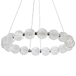 Светодиодная кольцевая люстра с круглыми плафонами Crystal Globule Chandelier Chrome варинант исполнения - 1 | Loft Concept в Сочи
