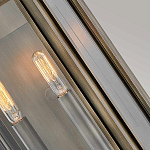 Настенный фонарь прямоугольной формы цвета состаренная латунь с двумя лампами Hinkley варинант исполнения - 2 | Loft Concept в Сочи