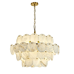 Люстра четырехъярусная с подвесками в форме дисков Cryptocrystalline Stone варинант исполнения - 3 | Loft Concept в Сочи