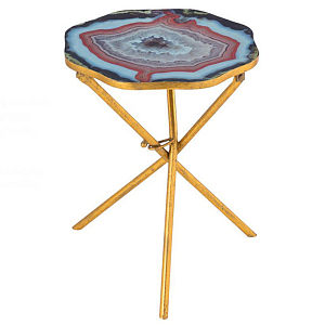 Приставной стол Agate Design Red Gold Side Table