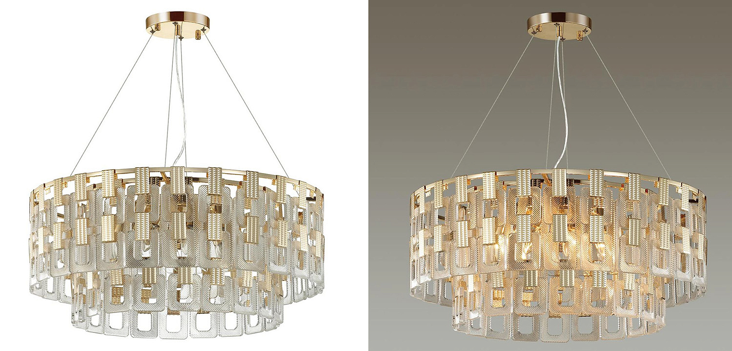 Люстра Ribbed Elements Pendant Round 67 Люстра Ribbed Elements Pendant Round 67 - Loft-Concept в Сочи
