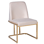 Стул обеденный велюровый кремовый с золотым каркасом Nobility варинант исполнения - 3 | Loft Concept в Сочи