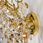 Бра золотого цвета с ветвями и прозрачными хрустальнымих подвесками Droplet Chandelier варинант исполнения - 6 | Loft Concept в Сочи