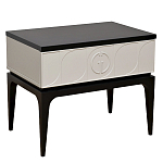 Тумбочка прикроватная с ящиком черно-серого цвета Noble Nightstand варинант исполнения - 1 | Loft Concept в Сочи