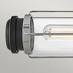 Бра для ванных комнат горизонтальное с 2-мя прозрачным цилиндрическим плафонами на круглом основании Hinkley варинант исполнения - 6 | Loft Concept в Сочи