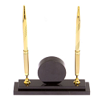 Часы настольные с двумя ручками из натурального камня Stone Clock варинант исполнения - 5 | Loft Concept в Сочи