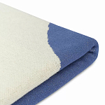 Плед из хлопка синего цвета с абстрактным принтом Elysian Flow Ocean варинант исполнения - 4 | Loft Concept в Сочи