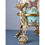 Ваза из голубого фарфора с рисунком птиц и цветов и декоративными элементами Blue Garden варинант исполнения - 10 | Loft Concept в Сочи